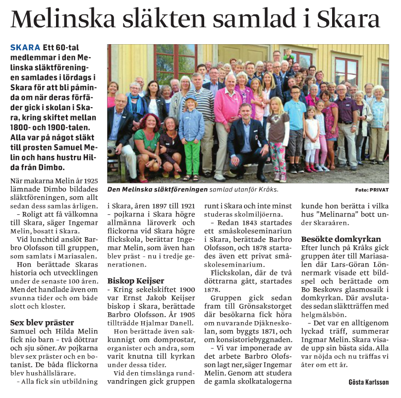 Reportage I Skara tidning